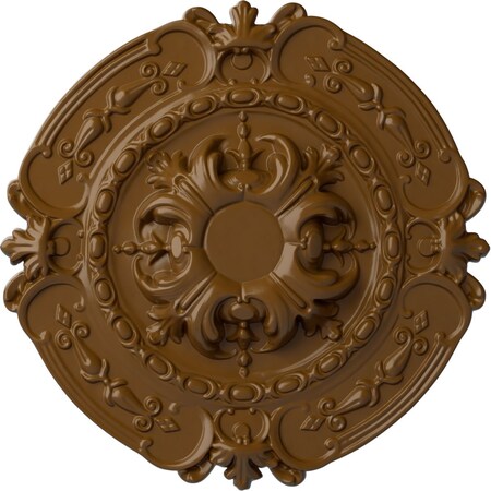 Ekena Millwork Southampton Ceiling Medallion (Fits Canopies up to 2 3/4"), 16 3/8"OD x 1 3/4"P, Smokey Topaz CM17SOSTF